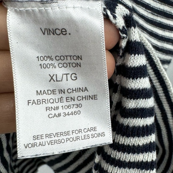 Vince Striped Cotton Sweater Size XL - Picture 5 of 7